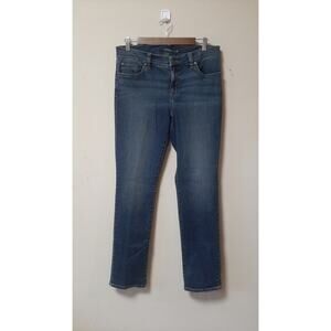 Lauren Ralph Lauren Women's 10 Modern Straight Jean Blue Denim